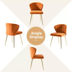 Chaise d'appoint Emma avec pieds en métal pour salon et chambre à coucher, fauteuil d'appoint en velours | KARAT HOME