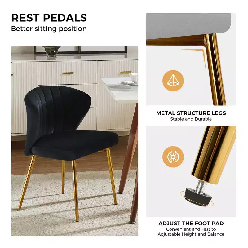 Chaise d'appoint Emma avec pieds en métal pour salon et chambre à coucher, fauteuil d'appoint en velours | KARAT HOME