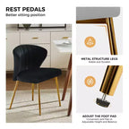 Chaise d'appoint Emma avec pieds en métal pour salon et chambre à coucher, fauteuil d'appoint en velours | KARAT HOME
