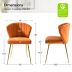 Chaise d'appoint Emma avec pieds en métal pour salon et chambre à coucher, fauteuil d'appoint en velours | KARAT HOME