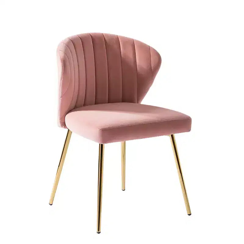 Chaise d'appoint Emma avec pieds en métal pour salon et chambre à coucher, fauteuil d'appoint en velours | KARAT HOME