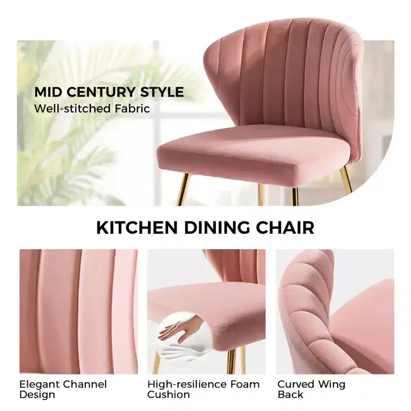 Chaise d'appoint Emma avec pieds en métal pour salon et chambre à coucher, fauteuil d'appoint en velours | KARAT HOME
