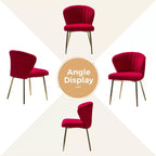 Chaise d'appoint Emma avec pieds en métal pour salon et chambre à coucher, fauteuil d'appoint en velours | KARAT HOME