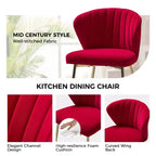 Chaise d'appoint Emma avec pieds en métal pour salon et chambre à coucher, fauteuil d'appoint en velours | KARAT HOME