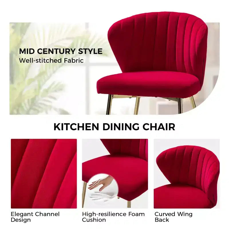Chaise d'appoint Emma avec pieds en métal pour salon et chambre à coucher, fauteuil d'appoint en velours | KARAT HOME