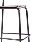 Lot de 2 tabourets de bar Flash Furniture Cyprus en bois massif de qualité commerciale avec structure en métal et finition antique