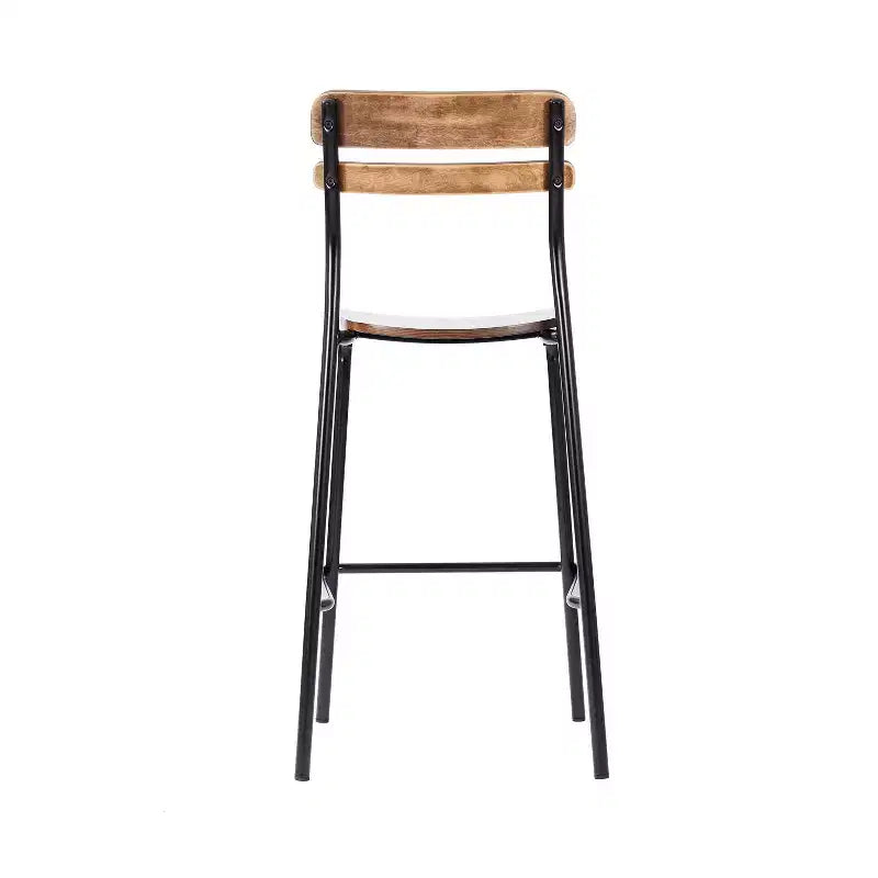 Lot de 2 tabourets de bar Flash Furniture Cyprus en bois massif de qualité commerciale avec structure en métal et finition antique