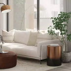 Table d'appoint cylindrique en métal Lance Ombre - WyndenHall