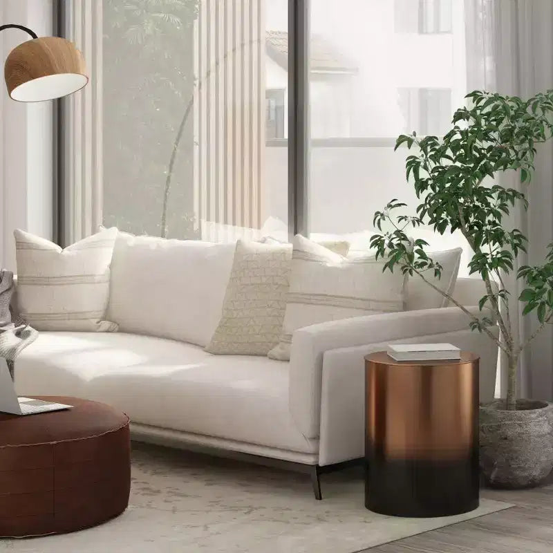 Table d'appoint cylindrique en métal Lance Ombre - WyndenHall