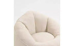 Fauteuil poire avec rembourrage en mousse comprimée et repose-pieds