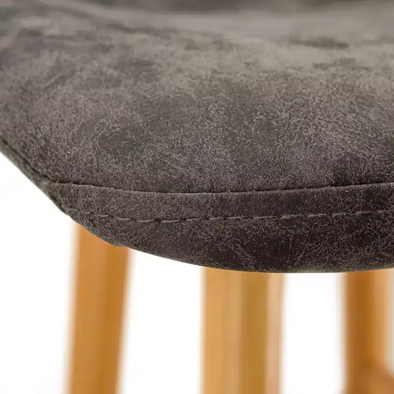 Lot de 2 chaises de salle à manger modernes LeisureMod Markley en similicuir avec pieds dorés, assise rembourrée, design élégant pour cuisine, salle à manger, bureau ou café
