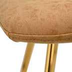 Lot de 2 chaises de salle à manger modernes LeisureMod Markley en similicuir avec pieds dorés, assise rembourrée, design élégant pour cuisine, salle à manger, bureau ou café