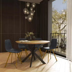 Lot de 2 chaises de salle à manger modernes LeisureMod Markley en similicuir avec pieds dorés, assise rembourrée, design élégant pour cuisine, salle à manger, bureau ou café