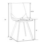 Lot de 2 chaises de salle à manger modernes LeisureMod Markley en similicuir avec pieds dorés, assise rembourrée, design élégant pour cuisine, salle à manger, bureau ou café