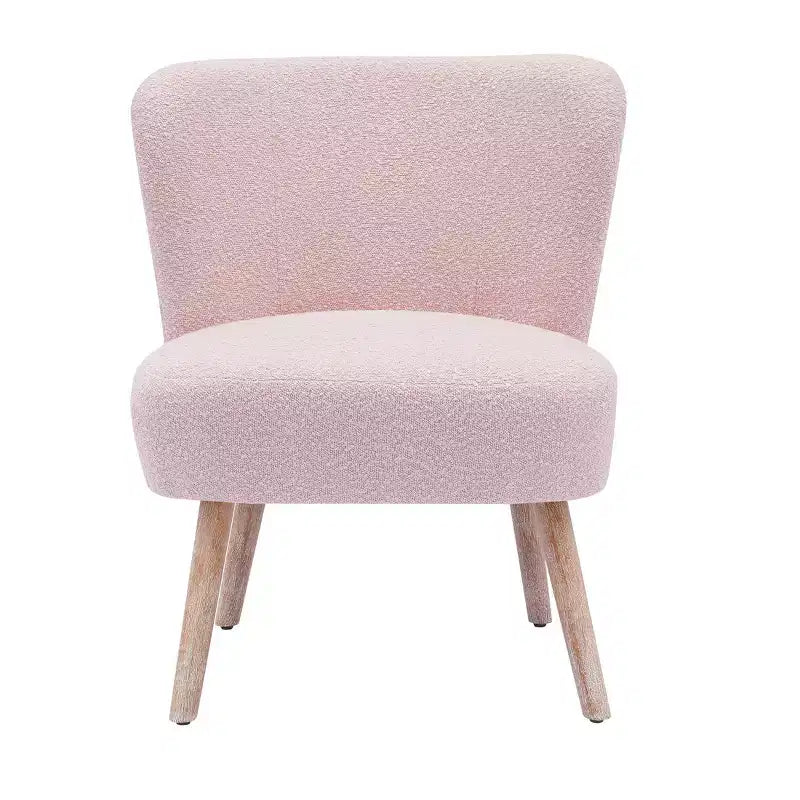 Fauteuil d'appoint rembourré en bouclette WestinTrends de 64,8 cm de large avec repose-pieds ottoman