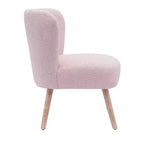 Fauteuil d'appoint rembourré en bouclette WestinTrends de 64,8 cm de large avec repose-pieds ottoman