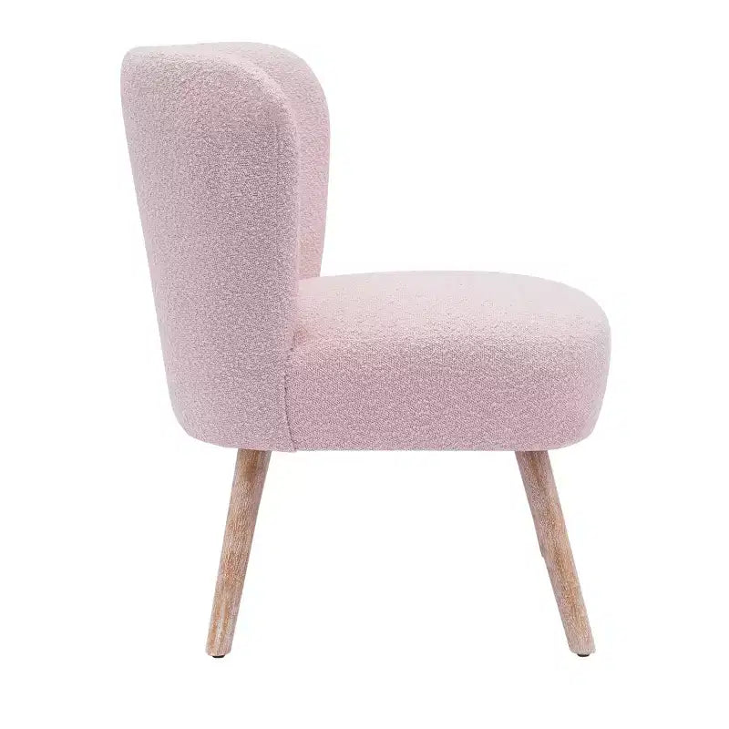 Fauteuil d'appoint rembourré en bouclette WestinTrends de 64,8 cm de large avec repose-pieds ottoman