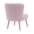 Fauteuil d'appoint rembourré en bouclette WestinTrends de 64,8 cm de large avec repose-pieds ottoman