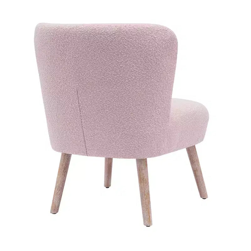 Fauteuil d'appoint rembourré en bouclette WestinTrends de 64,8 cm de large avec repose-pieds ottoman