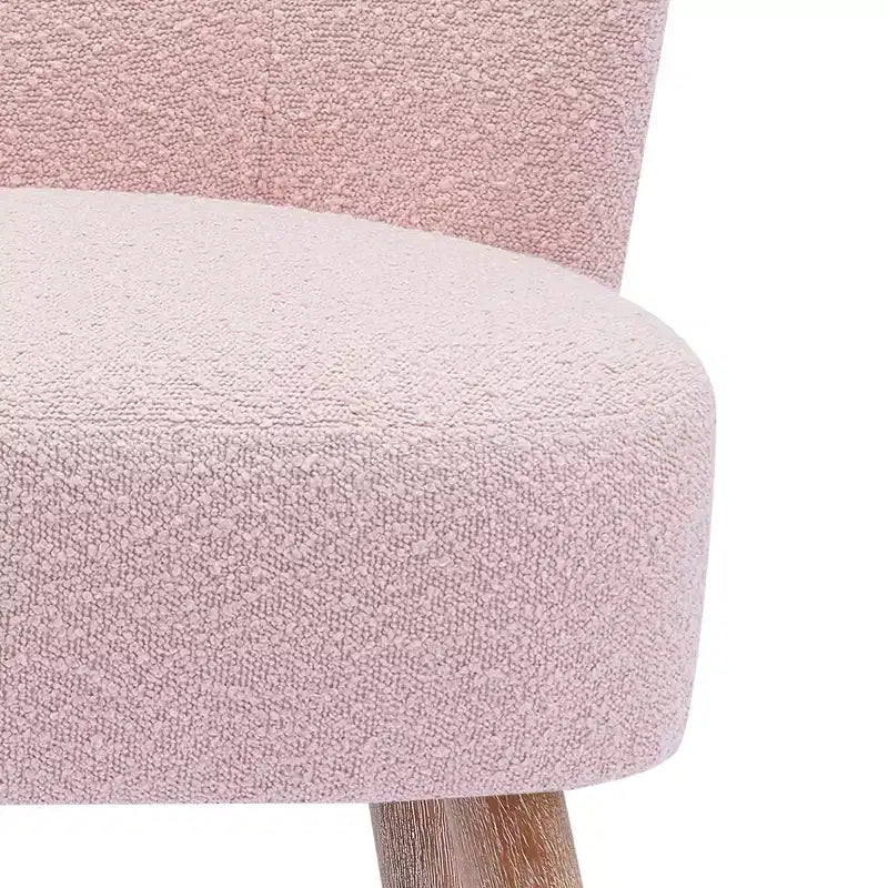 Fauteuil d'appoint rembourré en bouclette WestinTrends de 64,8 cm de large avec repose-pieds ottoman
