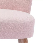 Fauteuil d'appoint rembourré en bouclette WestinTrends de 64,8 cm de large avec repose-pieds ottoman
