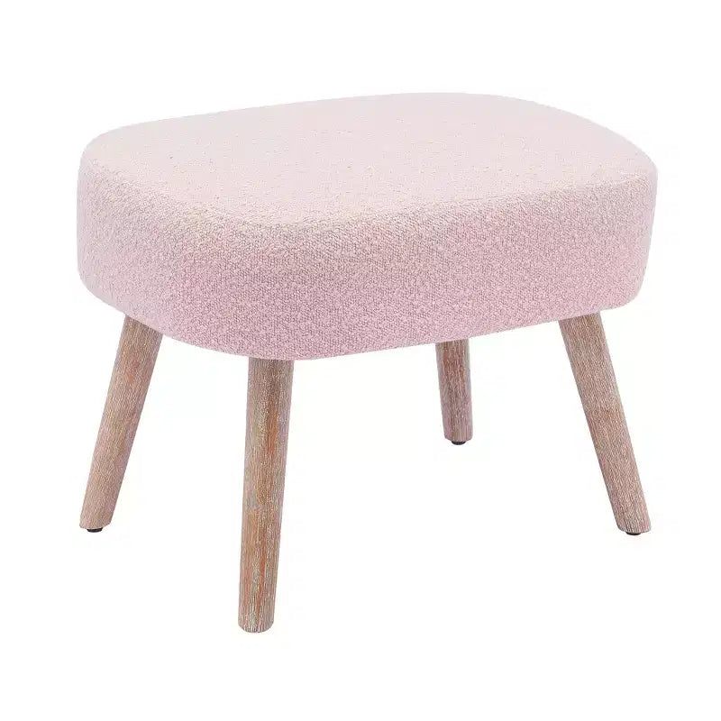 Fauteuil d'appoint rembourré en bouclette WestinTrends de 64,8 cm de large avec repose-pieds ottoman