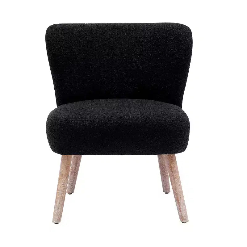 Fauteuil d'appoint rembourré en bouclette WestinTrends de 64,8 cm de large avec repose-pieds ottoman