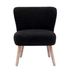 Fauteuil d'appoint rembourré en bouclette WestinTrends de 64,8 cm de large avec repose-pieds ottoman