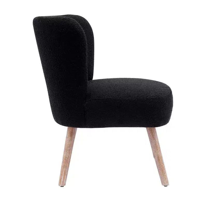 Fauteuil d'appoint rembourré en bouclette WestinTrends de 64,8 cm de large avec repose-pieds ottoman