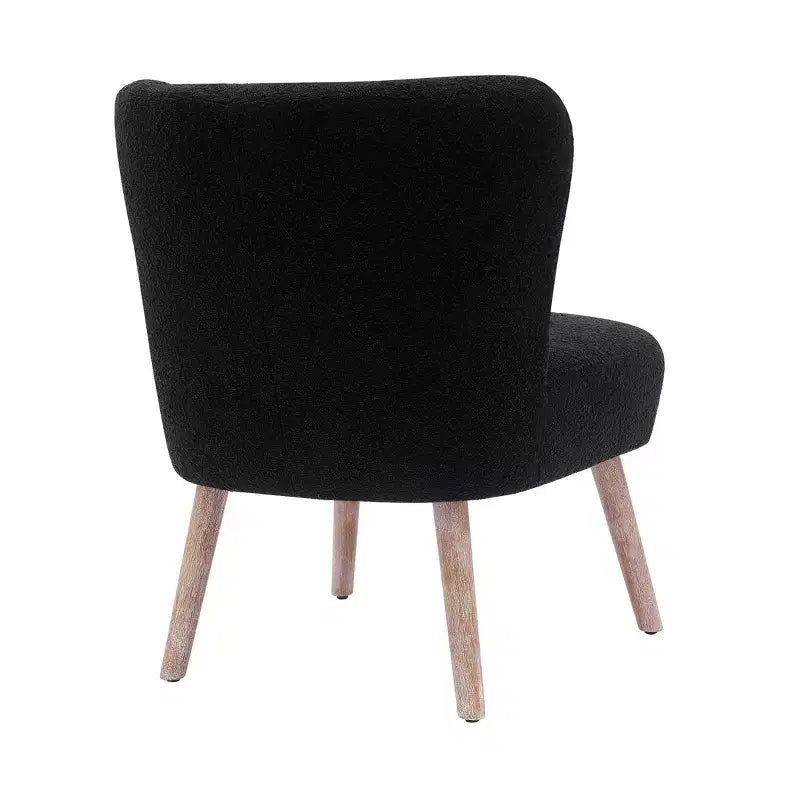 Fauteuil d'appoint rembourré en bouclette WestinTrends de 64,8 cm de large avec repose-pieds ottoman