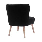 Fauteuil d'appoint rembourré en bouclette WestinTrends de 64,8 cm de large avec repose-pieds ottoman