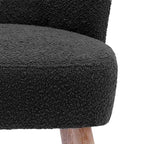 Fauteuil d'appoint rembourré en bouclette WestinTrends de 64,8 cm de large avec repose-pieds ottoman