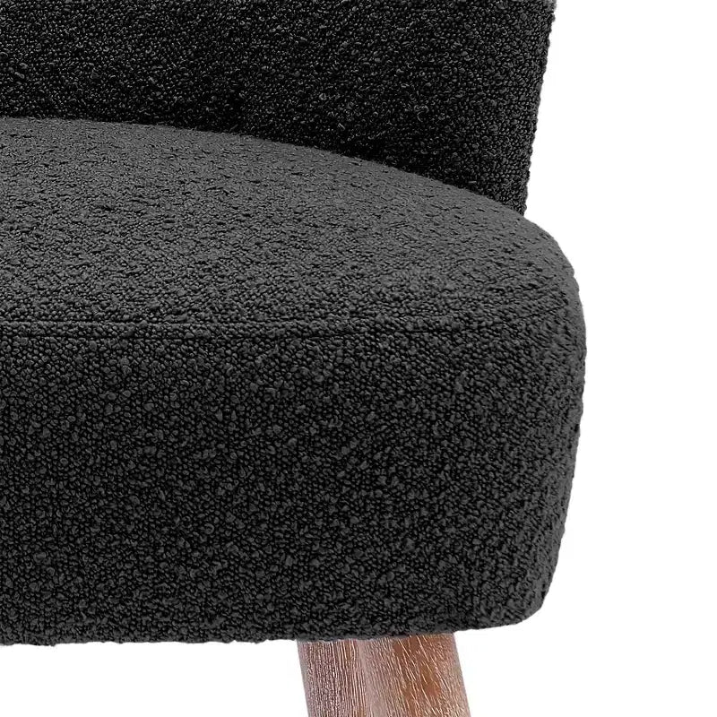 Fauteuil d'appoint rembourré en bouclette WestinTrends de 64,8 cm de large avec repose-pieds ottoman
