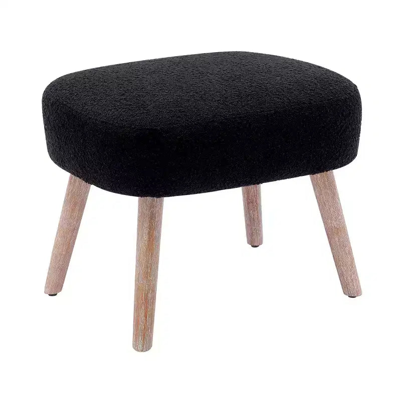 Fauteuil d'appoint rembourré en bouclette WestinTrends de 64,8 cm de large avec repose-pieds ottoman