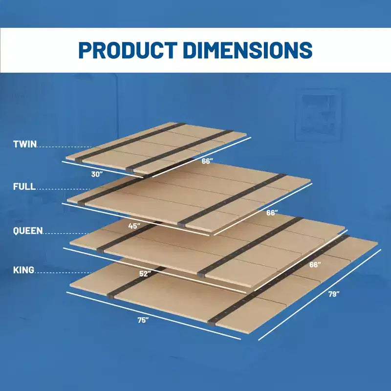 Continental Sleep, sommier pliant, sommier tapissier et planche de soutien de lit pour minimiser le lit, idéal pour lit de jour, lit gigogne, lit superposé,