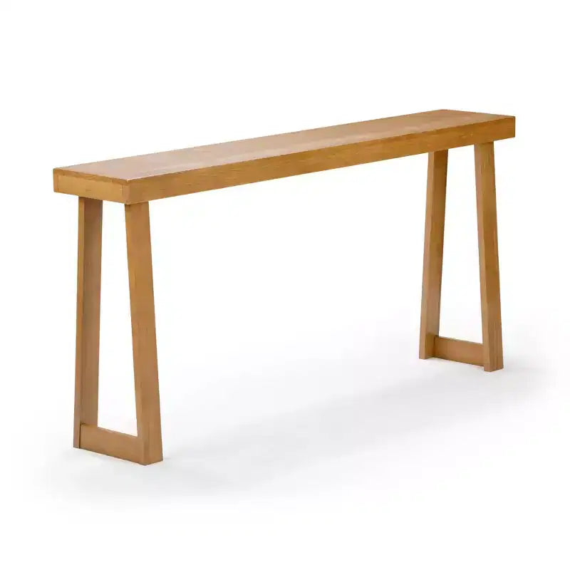 Console en bois massif Plank+Beam 66, table d'entrée classique, table de foyer étroite