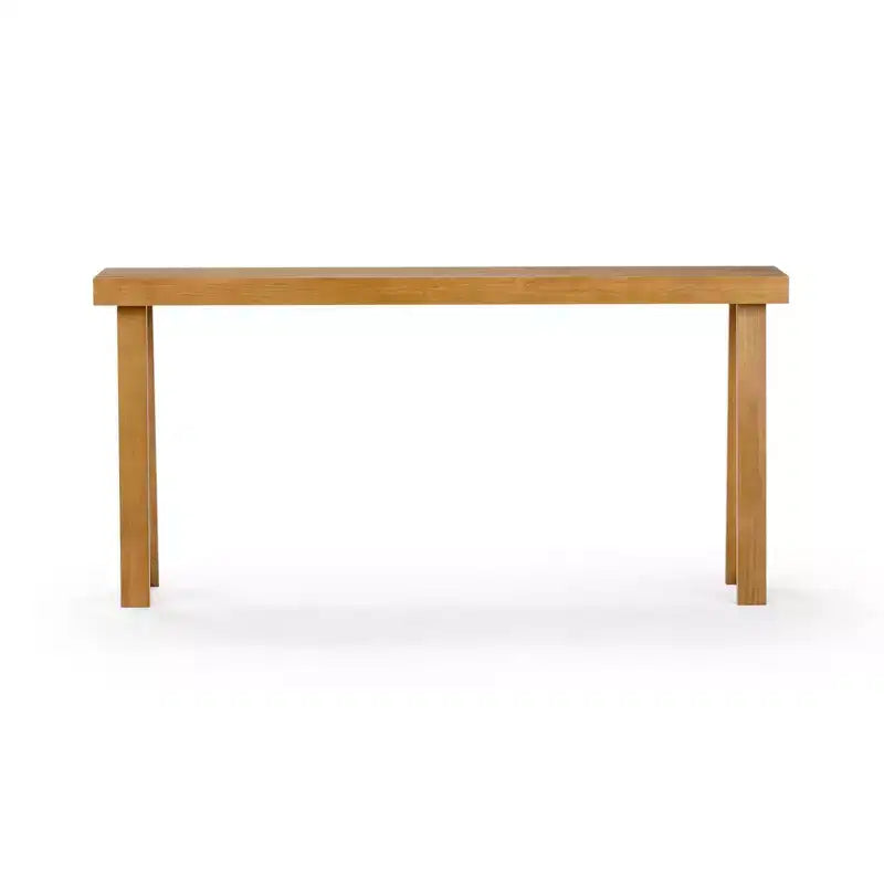 Console en bois massif Plank+Beam 66, table d'entrée classique, table de foyer étroite