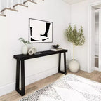 Plank+Beam Solid Wood 66 Console Table, Classic Entryway Table, Narrow Foyer Table