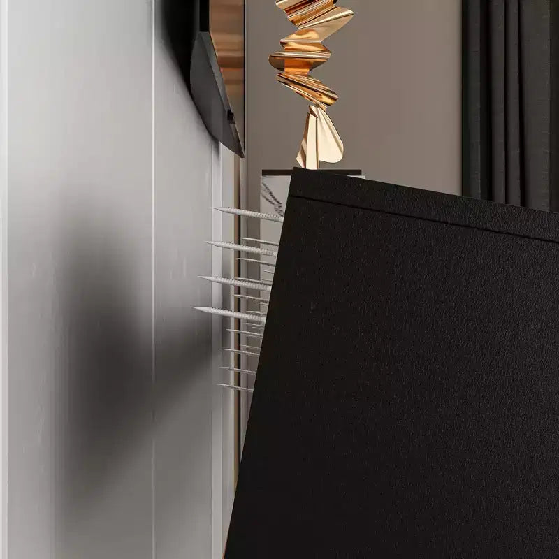 Meuble TV mural Famapy noir avec lumière LED