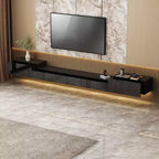 Meuble TV mural Famapy noir avec lumière LED