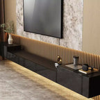 Meuble TV mural Famapy noir avec lumière LED