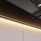 Meuble TV mural Famapy noir avec lumière LED