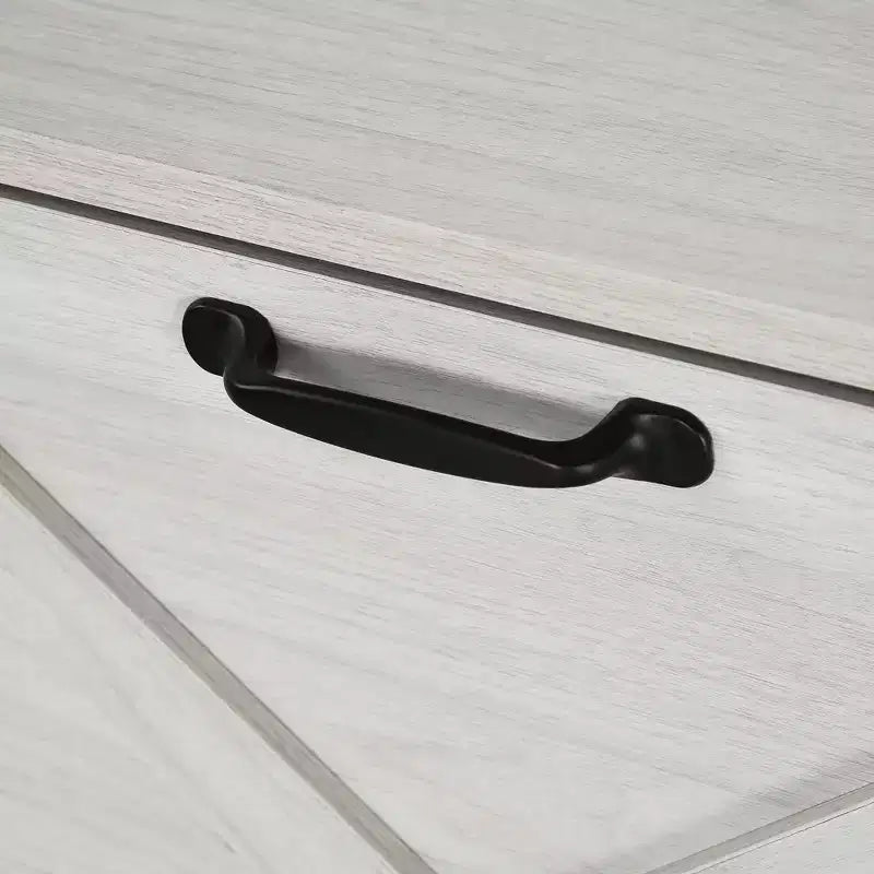 Meuble à chaussures étroit HOMCOM, meuble de rangement pour chaussures de style ferme avec 2 tiroirs basculants et étagères réglables pour 8 paires de chaussures, blanc vieilli