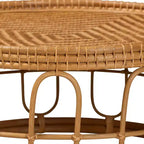 Table basse Bali & Pari Phoenix en rotin miel clair de style bohème moderne