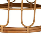 Table basse Bali & Pari Phoenix en rotin miel clair de style bohème moderne