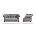 Jennifer Taylor Home Kiki Canapé-lit Chesterfield pour chien de 36,5 po, taille M