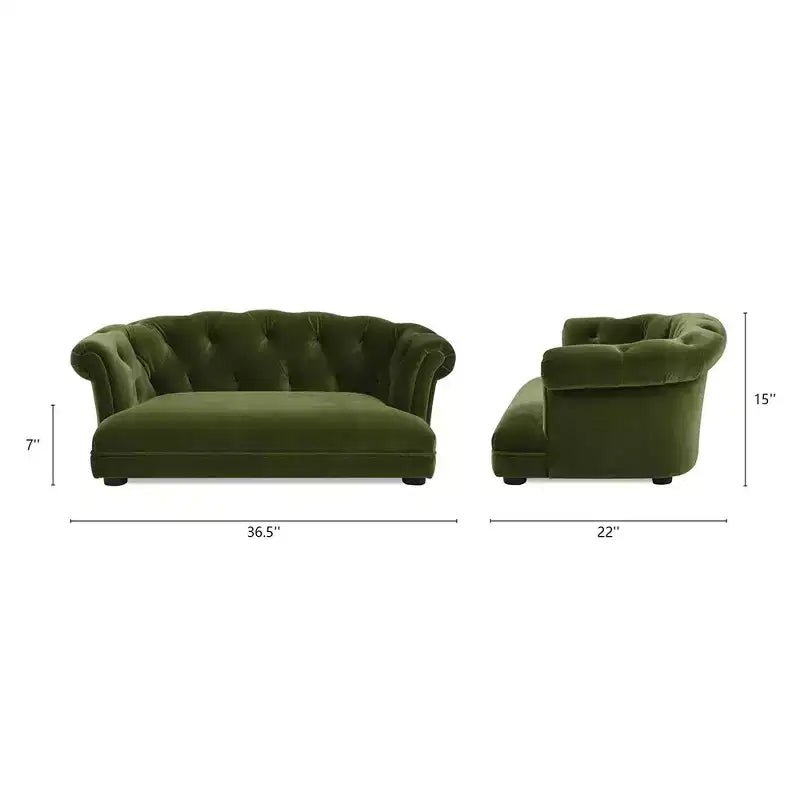 Jennifer Taylor Home Kiki Canapé-lit Chesterfield pour chien de 36,5 po, taille M