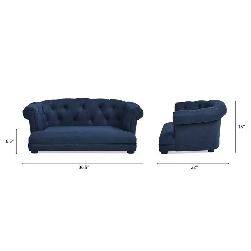 Jennifer Taylor Home Kiki Canapé-lit Chesterfield pour chien de 36,5 po, taille M