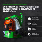 Support antivol utilitaire en acier Green Touch Industries Xtreme Pro Series pour souffleur de feuilles dorsal, pour remorques et garages