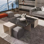 Ensemble Table Basse Gigogne et Pouf Haley de Manhattan Comfort